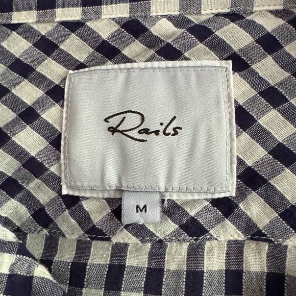 Rails lightweight navy gingham button down - Picture 4 of 4